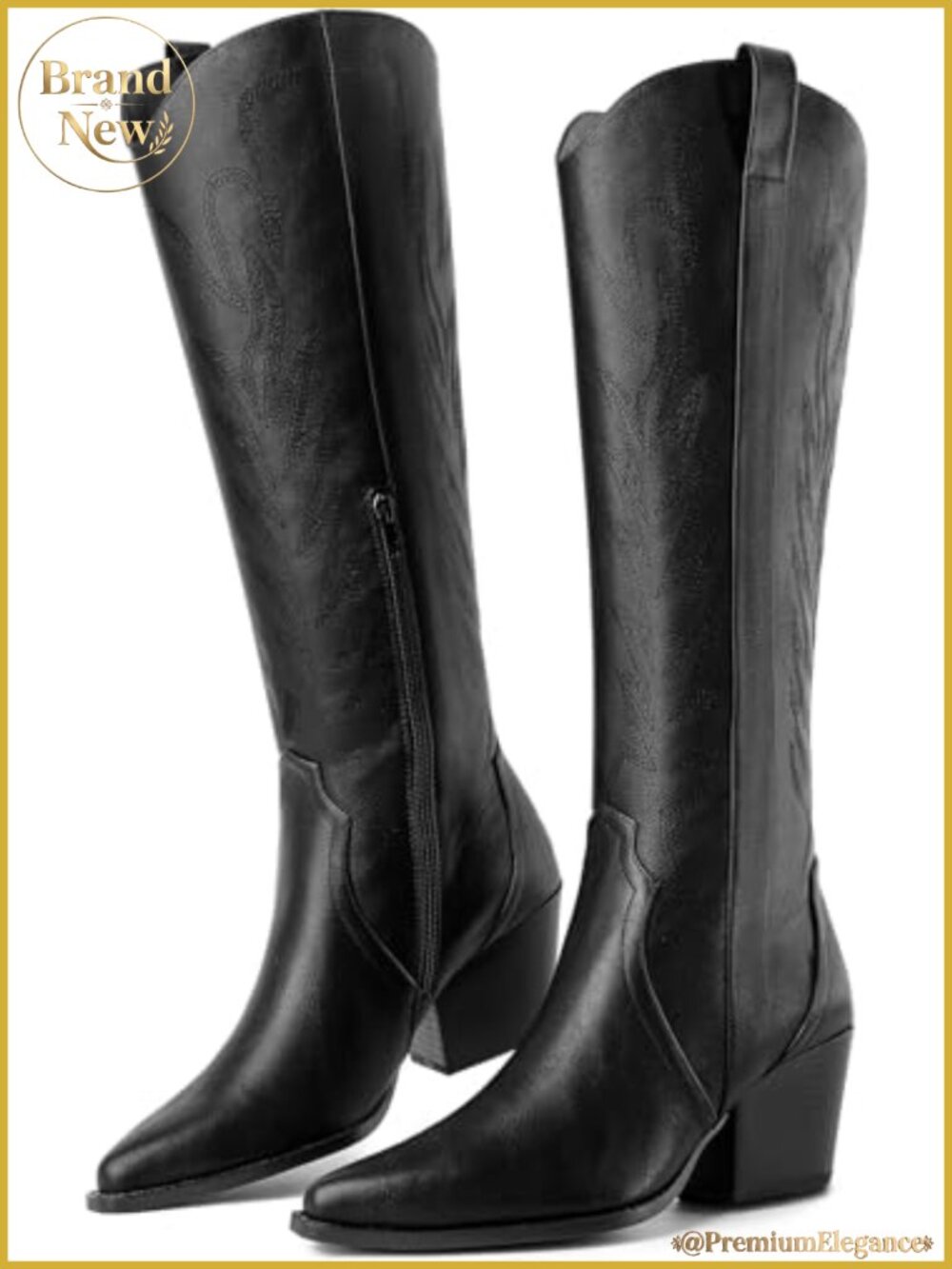 Womens Lace Up Mid Calf Platform High Heel Boots Round Toe